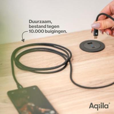 Aqiila USB-C-kabel USB 2.0 USB-C stekker 2.00 m Zwart AQCBPBICB3BD874 Aqiila USB-C-kabel USB 2.0 USB-C stekker 2.00 m Zwart AQCBPBICB3BD874