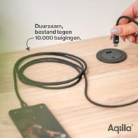 Aqiila USB-C-kabel USB 2.0 Apple Lightning stekker 1.00 m Zwart AQCBPBICB1BD850 - thumbnail