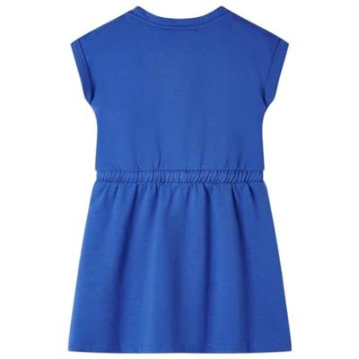 Kinderjurk met trekkoord 128 kobaltblauw