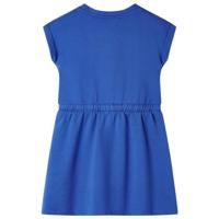Kinderjurk met trekkoord 128 kobaltblauw - thumbnail