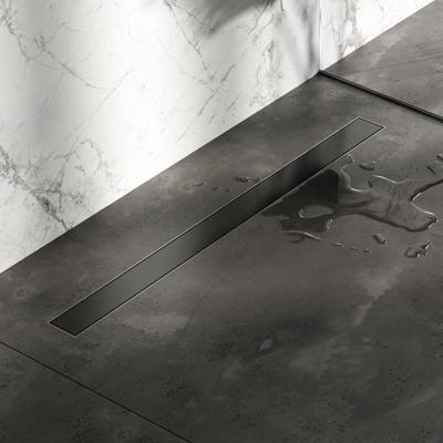 Douchegoot met veelzijdig rooster, flens 7x90 geborsteld PVD gunmetal