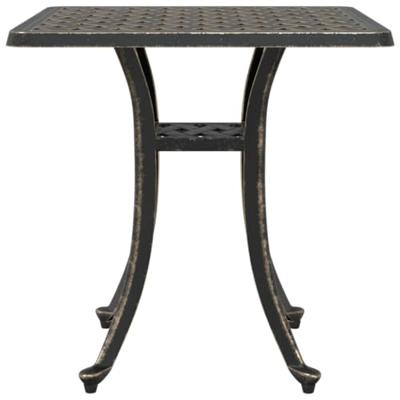 Tuintafel 53x53x53 cm gietaluminium bronskleurig