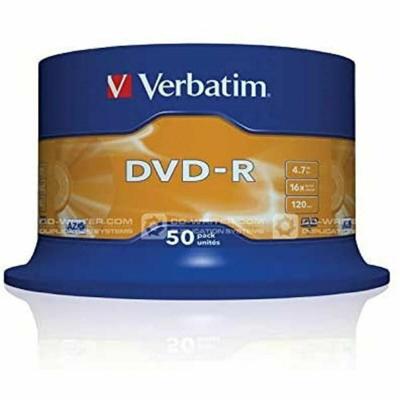 DVD-R Verbatim DVD-R Matt Silver 16x Zilverkleurig (50 Stuks)