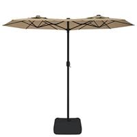 VidaXL Parasol dubbel dak 316x240 cm taupe - thumbnail