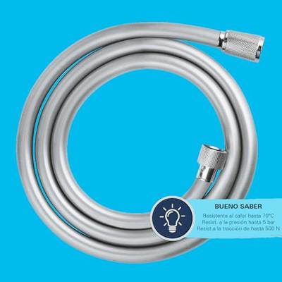 Doucheslang - GROHE VitalioFlex 28743002 - 1,5m - Anti-knik en torsie - Universele aansluiting - Glad oppervlak - Chroom