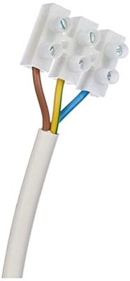 EVOline 151000151300 Stroom Aansluitkabel Wit 1.50 m EVOline 151000151300 Stroom Aansluitkabel Wit 1.50 m