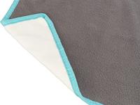TRIXIE FLEECE DEKEN UITLOOPRUIMTES EN KNAAGDIERKOOI GRIJS / TURQUOISE 140X100 CM - thumbnail