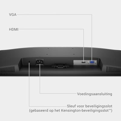 Dell 24 Monitor - SE2425HM, Full HD (1920x1080), 100Hz, IPS, 5ms, VESA (100x100mm), HDMI, VGA, 3 Jaar Garantie, Zwart