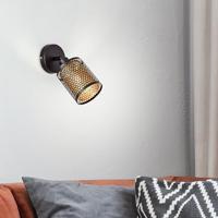 Brilliant Zwart met gouden wandlampCheval - 99994/86 - thumbnail