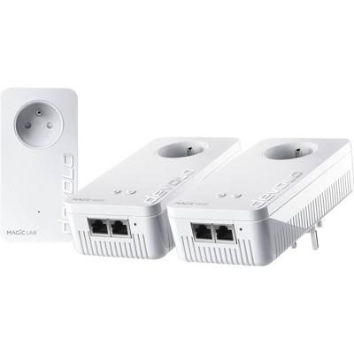Devolo Magic 2 WiFi 6 next Powerline WiFi Multiroom Starter Kit 07195 Powerline, WiFi 2400 MBit/s Devolo Magic 2 WiFi 6 next Powerline WiFi Multiroom Starter Kit 07195 Powerline, WiFi 2400 MBit/s