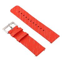 Canvas nylon bandje Fitbit Versa 1 / 2 & Lite - Rood / Zilver - thumbnail