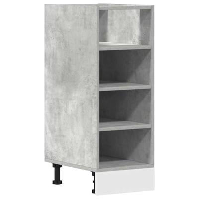 Onderkast 30x44,5x81,5 cm bewerkt hout betongrijs