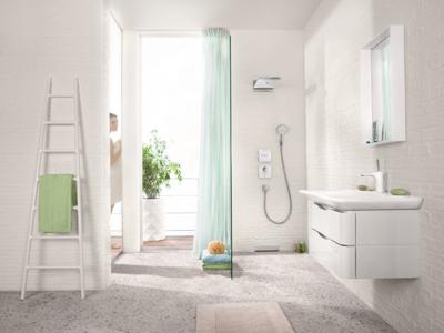 Hansgrohe Muuraansluitbocht FixFit Square met Terugslagklep Chroom - thumbnail