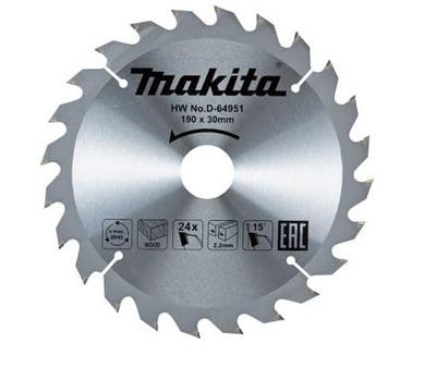 Makita Cirkelzaagblad voor Hout | Standaard | Ø 190mm Asgat 30mm 24T - D-64951