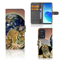 OPPO Reno 6 Pro Plus 5G | Telefoonhoesje | Met pasjeshouder | Roofdieren - thumbnail
