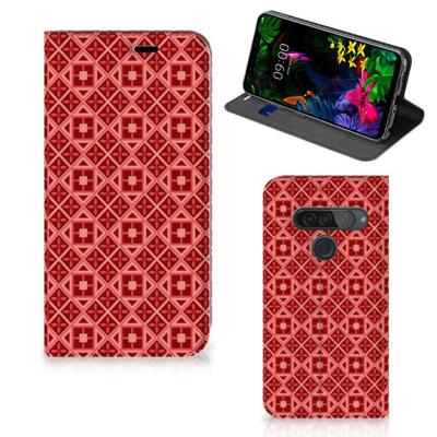 LG G8s Thinq | Hoesje met Magneet | Batik Rood LG G8s Thinq | Hoesje met Magneet | Batik Rood