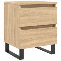 Nachtkastje 40x35x50 cm bewerkt hout sonoma eikenkleurig - thumbnail