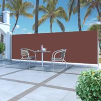 VidaXL Zijluifel uittrekbaar 160x500 cm bruin - thumbnail