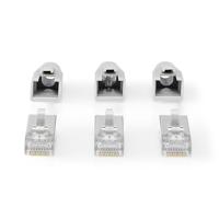 RJ45-Connector | RJ45 Pass Through | Stevig/Gesnoerd FTP CAT6a | Recht | Verguld | 10 Stuks | PVC | - thumbnail