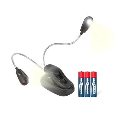 Ansmann Twinflex 1600-0119 Tafellamp LED 0.65 W Zwart, Zilver Ansmann Twinflex 1600-0119 Tafellamp LED 0.65 W Zwart, Zilver