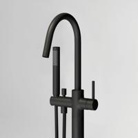 Clou Xo Vrijstaande Badmengkraan Type 1 Met Handdouche Mat Zwart - thumbnail