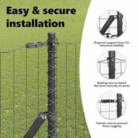 VidaXL Hek met paal grijs 1,5 x 10 m staal en pvc - thumbnail