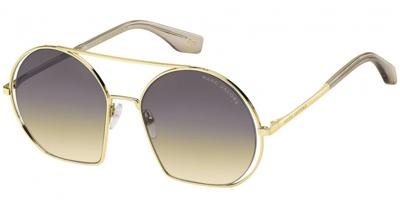Marc Jacobs zonnebril dames rond goud/bruin gradient Marc Jacobs zonnebril dames rond goud/bruin gradient