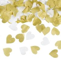 Confetti Hartjes Goud/Wit - thumbnail