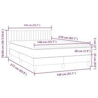 Boxspring met matras fluweel zwart 140x210 cm - thumbnail