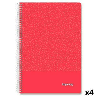Schrift Imprex Rood Din A4 80 Lakens (4 Stuks)