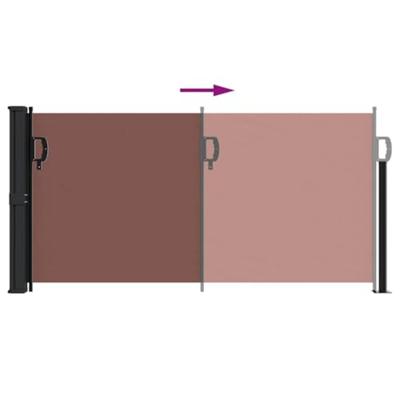 VidaXL Windscherm uittrekbaar 100x500 cm bruin