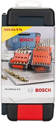 Bosch Accessories 2607017047 HSS-Co Metaal-spiraalboorset 18-delig 1 mm, 1.5 mm, 2 mm, 2.5 mm, 3 mm, 3.5 mm, 4 mm, 4.5 mm, 5 mm, 5.5 mm, 6 mm, 7 mm, 8 mm, 9