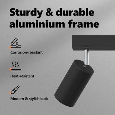 VidaXL Plafondspot met schijnwerpers zwart 26 x 6 x 16 cm metaal