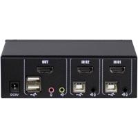Inter-Tech AS-21HA HDMI KVM-switch Zwart - thumbnail