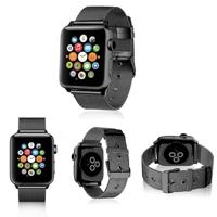 Milanese met gesp bandje - Zwart - Geschikt voor Apple Watch 44mm / 45mm / 46mm / 49mm - thumbnail