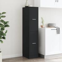 Apothekerskast 30x41x144,5 cm bewerkt hout zwart - thumbnail