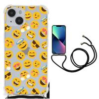 iPhone 14 Doorzichtige Silicone Hoesje Emoji - thumbnail