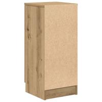 Dressoir 30x30x70 cm bewerkt hout artisanaal eikenkleur - thumbnail
