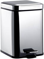 Emco System 2 afvalemmer 5 l. met deksel vierkant Chroom - thumbnail
