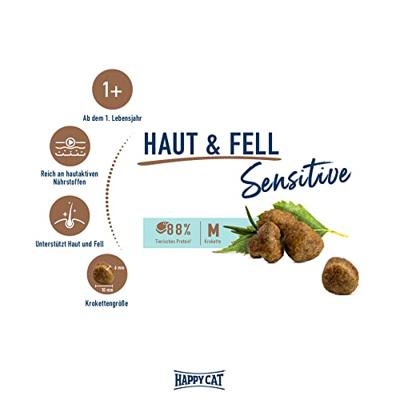 Happy Cat Adult Sensitive Haut & Fell (huid vacht) kattenvoer 2 x 4 kg - thumbnail
