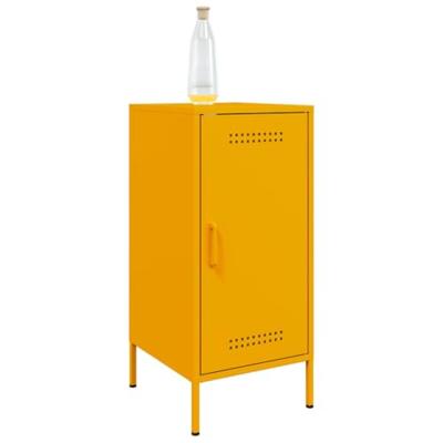 Dressoir 36x39x79 cm staal mosterdgeel