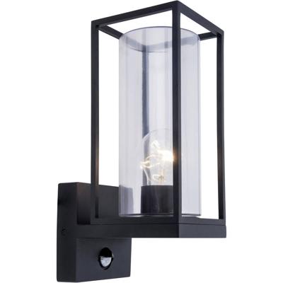 Buitenlamp industrieel met sensor voordeur e27 &apos;Flair&apos; 31cm