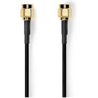 Antennekabel | SMA Male | SMA Male | Verguld | 50 Ohm | Enkelvoudig Afgeschermd | 2.00 m | Rond | PVC | Zwart - thumbnail