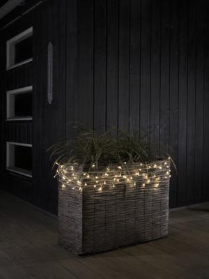 Konstsmide 3813-100 Micro-lichtketting Buiten Energielabel: E (A - G) werkt op het lichtnet Aantal lampen 200 LED Warmwit Verlichte lengte: 31.84 m