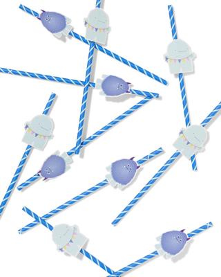 HEMA Rietjes papier monster - 10 stuks