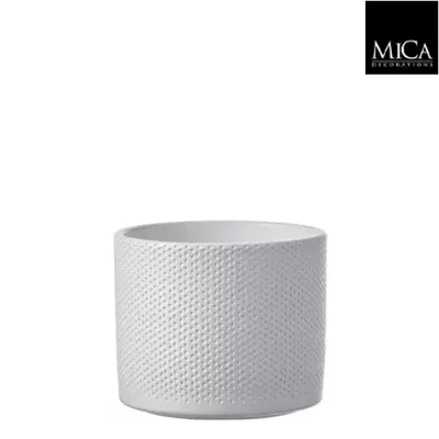 Era pot rond wit h14,5xd17,5 cm Mica Decorations - Mica decorations Era pot rond wit h14,5xd17,5 cm Mica Decorations - Mica decorations