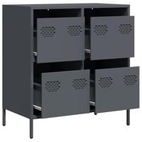 Dressoir 68x39x73,5 cm koudgewalst staal antracietkleurig - thumbnail