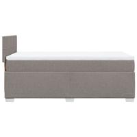 Boxspring met matras stof taupe 200x200 cm - thumbnail