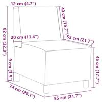 Fauteuil 55 cm stof zwart - thumbnail