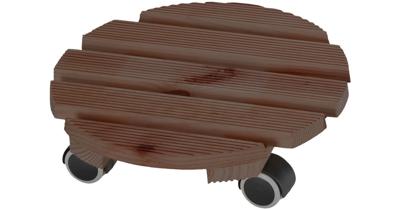 Plantentrolley Lounge rond donker gebeitst